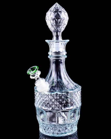 Vintage Crystal Decanter Style Bong - Liquor