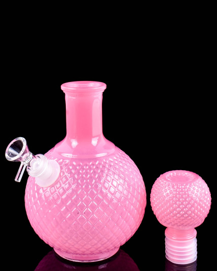 Vintage Crystal Decanter Solid Color Glass Bong - Cruet - Pink