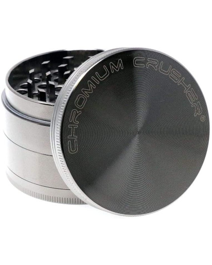 Hallucinating Herb - Chromium Crusher® - Dual Four Part Grinder - 50mm - Gun Metal