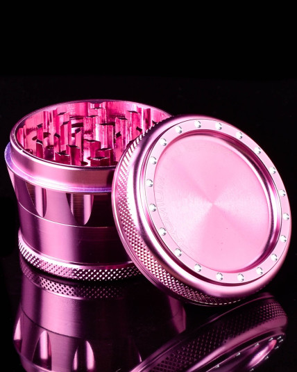 The Loyal - Chromium Crusher® - Precision Four-Part Large Grip Edge Grinder - 62MM - Pink
