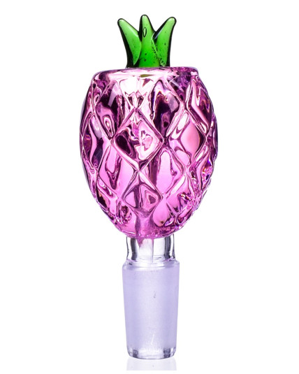 14mm Male Juicy Glass Pineapple Bowl - Pink