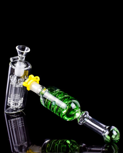 VaporaSculpt - 7" Hammer Bubbler with Coil Glycerin Chamber
