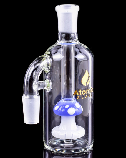 Mystic Mushroom - Atomic Glass - 90° Angle Showerhead Perc Ash Catcher - 14mm Male