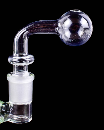 14mm Male Glass Downstem w/ Ring Handle for Oil Burner Bong or Rig