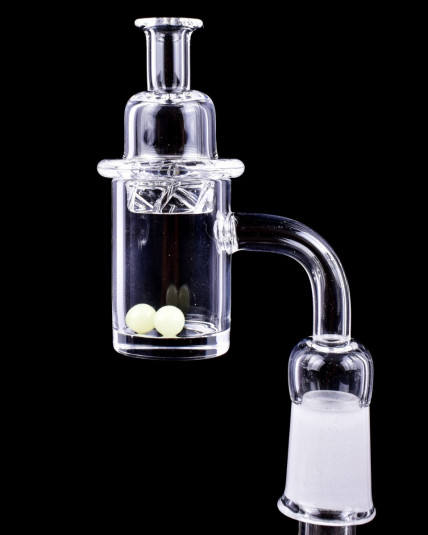 Quartz Banger w/ Helix Function Cap Glow Terp Pearls Set