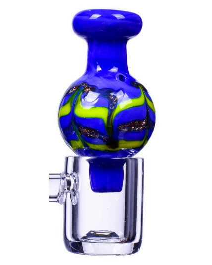 GlitzGlobe Artisanal Dichroic Carb Cap  - Assorted Colors