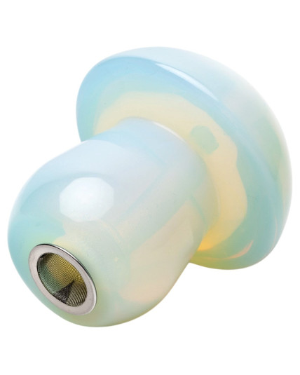 Gemstone Shroom Pipe - Opalite