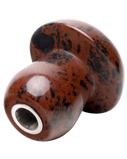 Gemstone Shroom Pipe - Red Obsidian
