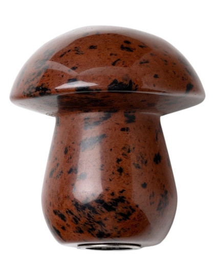Gemstone Shroom Pipe - Red Obsidian