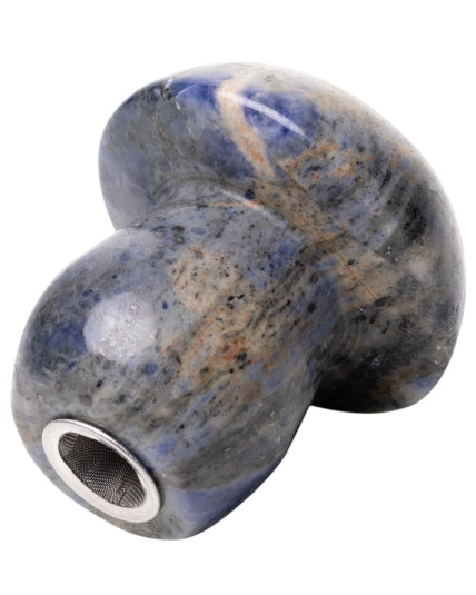 Gemstone Shroom Pipe - Blue Sodalite