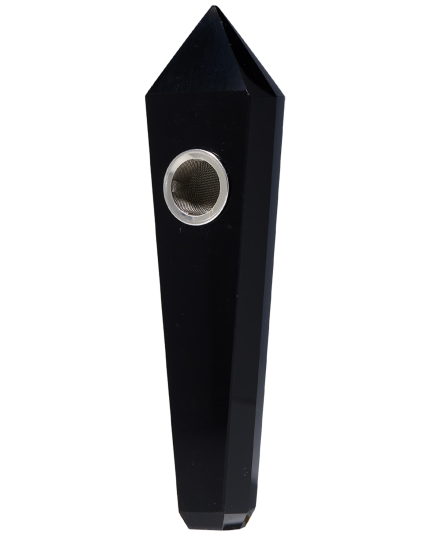 Astral Project Obsidian Gemstone Jewel Pipe