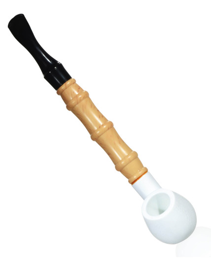 10" Churchwarden Pipe - White Bowl
