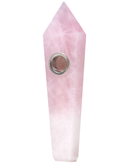 Astral Project Rose Quartz Gemstone Jewel Pipe