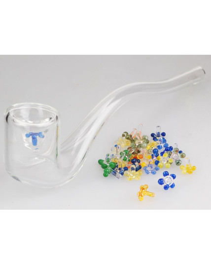 Glass Pipe Screens - Flower Style - Pack of 200