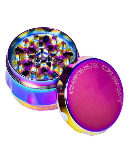 Hallucinating Herb - Chromium Crusher® - Dual Four Part Grinder - 50mm - Rainbow