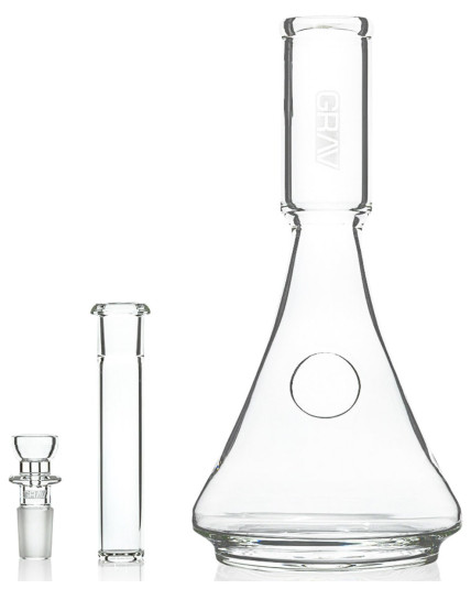 Grav® Deco Beaker In Silicone Bong - Black