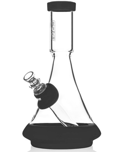 Grav® Deco Beaker In Silicone Bong - Black