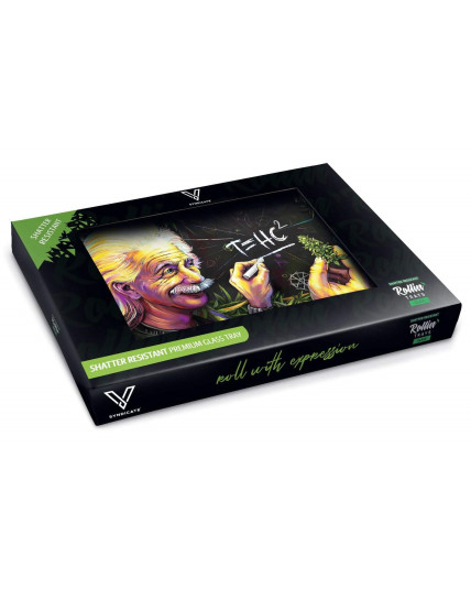 V Syndicate® - T=HC2 Einstein Higher Education Glass  Rollin' Tray - Small