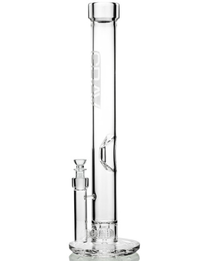 Grav® - 20" Extra Large Straight Base Water Pipe - Clear Accents