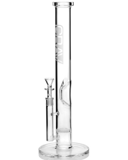 GRAV® LARGE, CLEAR STRAIGHT BASE W/ DISC WATER PIPE 