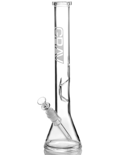 Grav® - Medium Clear Accent 12" Beaker Base Water Pipe