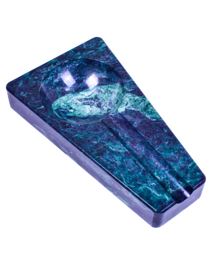 Bat Shaped Marble Ashtray w/ Holder - Emerald