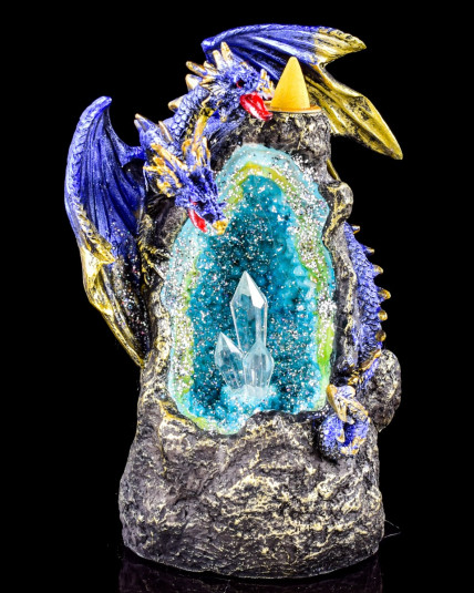 Double Dragon Backflow Incense Burner w/ LED Light