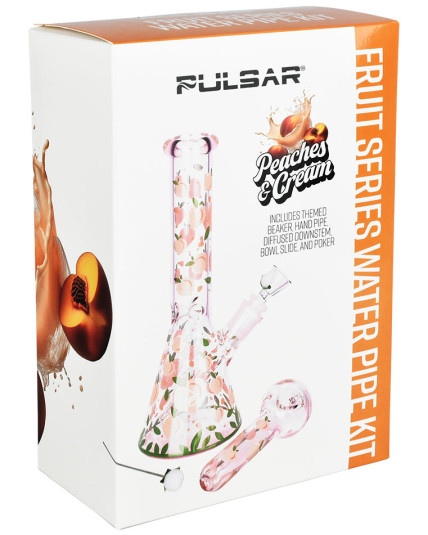 Pulsar Fruit Series Herb Pipe Duo - Peaches & Cream Bong