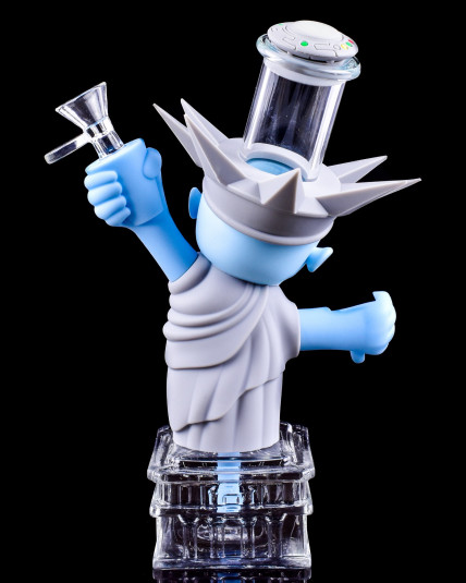 Alien Statue of Liberty Silicone Bong