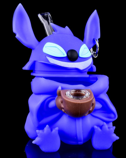 Stitch's Cute Silicone Bong - Blue