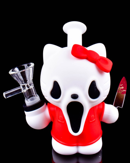 Scream Kitty Mini Silicone Bong