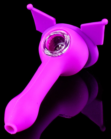 Cute Kuromi Silicone Hand Pipe - Purple