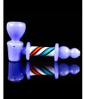 4" Lavender Twist Smoking Glass Pipe 