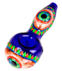 Monster Eye - Glow In The Dark Eye Hand Pipe - Blue