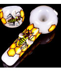 The Bumblebee - 5" Honeycomb Glass Pipe