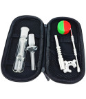 14mm Nectar Pipe Zipper Case Set w/ Glass & Stainless Steel Tip