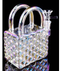 Glam Tote Electroplated Ladies Hand Bag Bong  - Iridescent