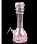 Iridescent Beauty - 8" Designed Bottom Wrap Bong - Grey Sky