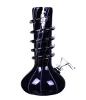 6" Colors Swirls  Beautiful Color Blast Bong - Black