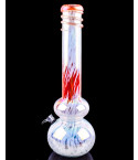 Vivid Vortex - 16" Double Bubble Wire Wrapped Multi Color Bong