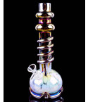 Eclipse Tower Wire Wrapped Round Base Bong - Black