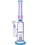 The Duos - 16" Dual Perc Cylinder Base Bong