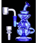 Vortex Veil - Faberge Helix Recycler Bong/Dab Rig - Blue