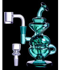 Vortex Veil - Faberge Helix Recycler Bong/Dab Rig - Teal