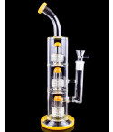 The Defender - 14" Triple Inline Showerhead Bong