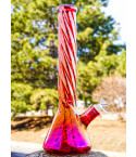 16" Chameleon Twisted Neck Thick Heavy Beaker Base Bong - Shiny Amber