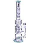 Emerald Bong - 20" Lookah® Tower of Power Glass Water Pipe Bong - Milky Green