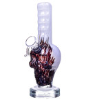 Skull Boy - 8" Dichro Thick & Heavy Skull Bong - Black/White