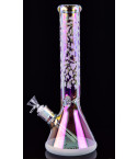 Smoke Chameleon Rainbow Chill Glass 15" Thick Iridescent Beaker Base Bong 