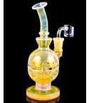 Mother Ship Bubble Trap Swiss Faberge Egg Perc - Amber